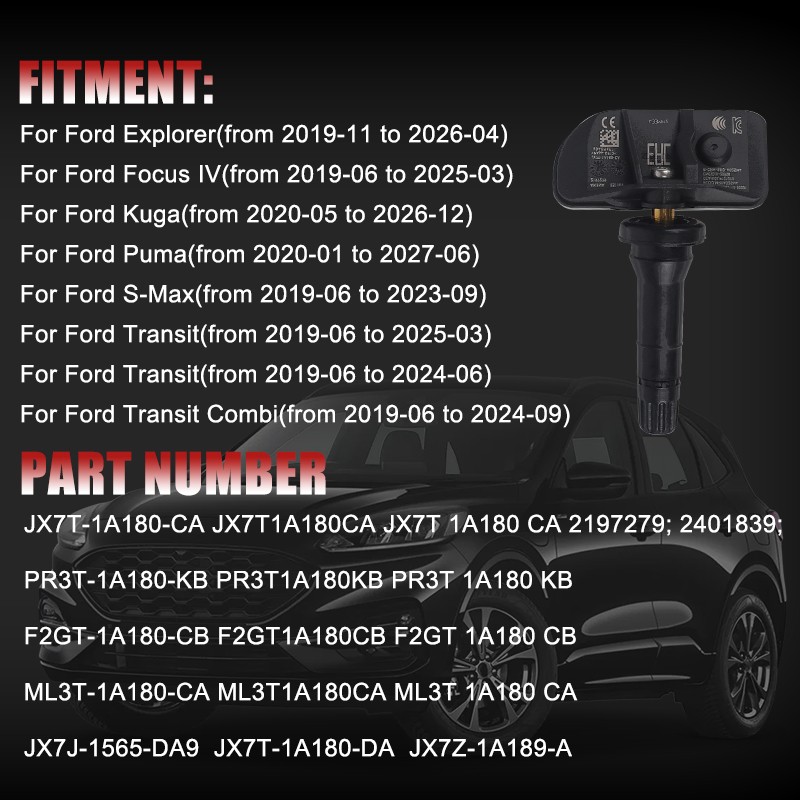 1PC TPMS Tyre Pressure Sensor 2197279 For Ford Kuga Mk3 2020 2021 2022 ...