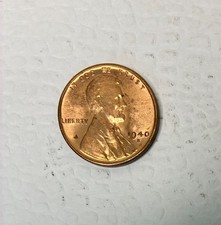1940-s Lincoln Cent Wheat Penny Bu Red Reverse Scratch