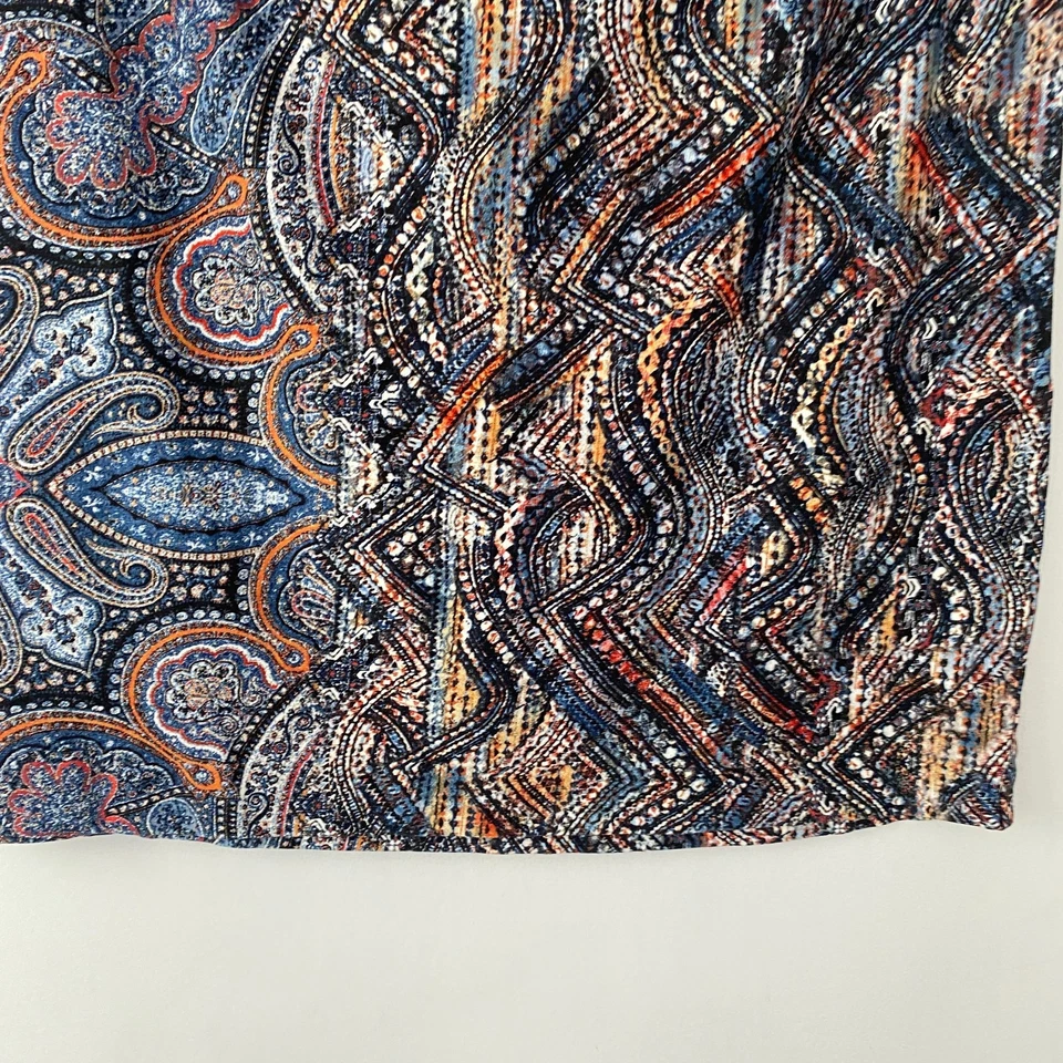 Saia Lápis J Jill Ponte Tamanho XL Paisley Multicolor Arte para Usar Puxar Elástico - Imagem 3 de 4