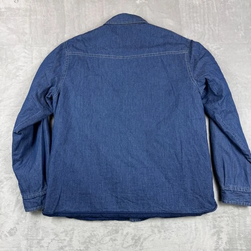 MOS MOSH Gallery Garry Sky Jacket XL Denim Quilted Lined Shacket Casual Designer image 3