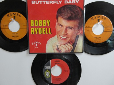  LOT OF 4 ' BOBBY RYDELL' HIT 45's+1PICTURE [Butterfly Baby]   THE 50's&60's! 