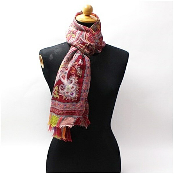 Authentic Etro Large Rectangular Stole in Red and… - image 2