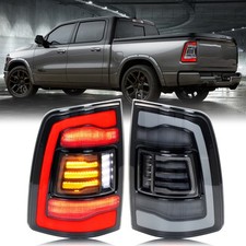 Led Sequential Tail Lights For Dodge Ram 2009-2018 Yellow Signal Grey Rear Lamps