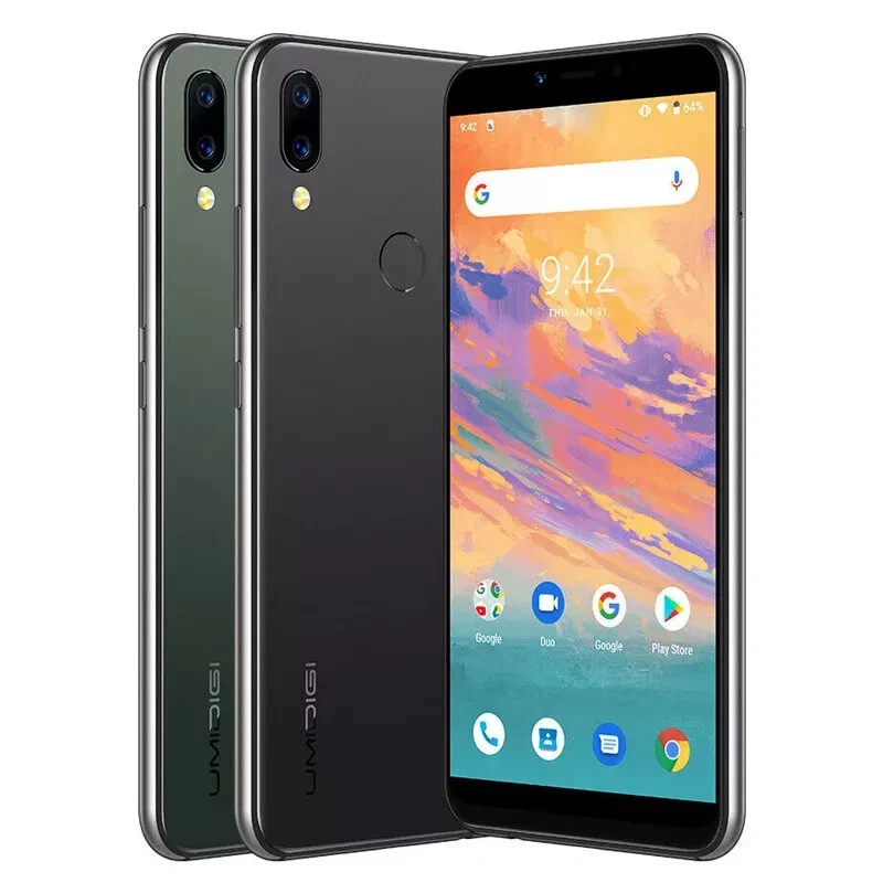 UMIDIGI A3S - 16GB - (GSM Unlocked) Dual SIM Smartphone - Midnight Green - K2570 - Immagine 2 di 4