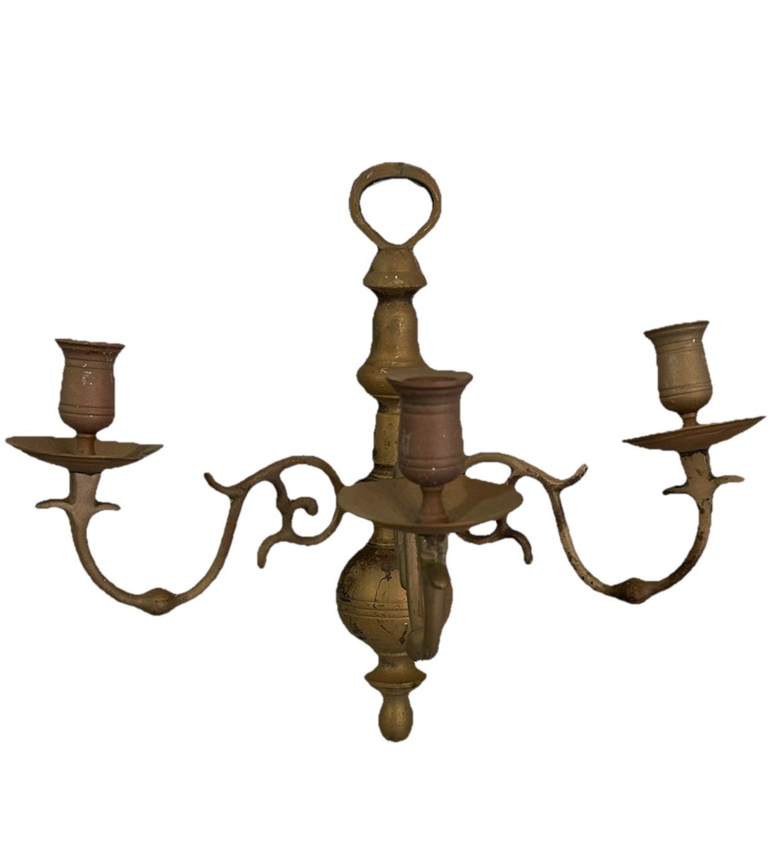 Wrought Iron Metal Antique Wall Sconce 3 Arm Candle Light Fixtures