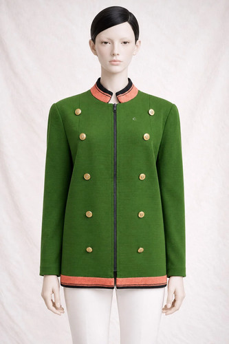 Louis Vuitton, Veste Louis Vuitton en laine verte vintage authentique