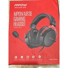 MPOW AIR SE Gaming Headset Surround Sound Noise Cancelling Mic Black Red BH439A