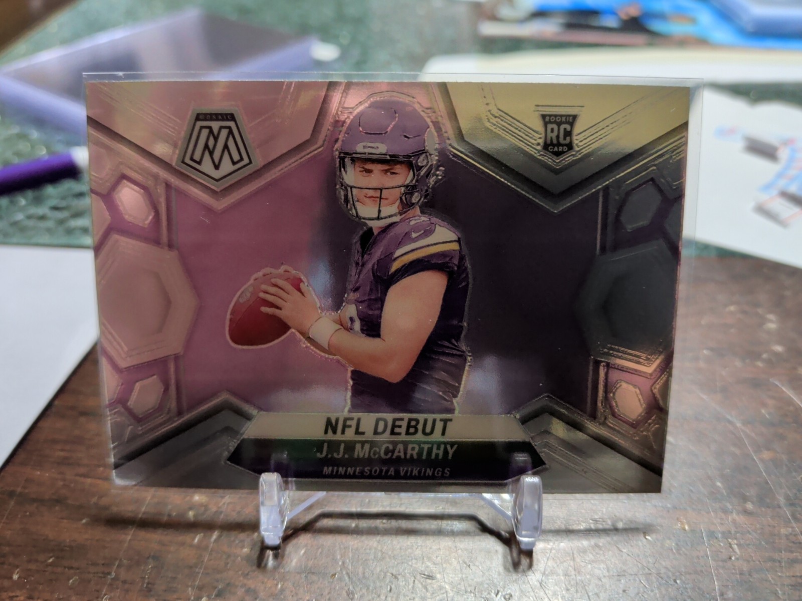 2024 Panini Mosaic - NFL Debut J.J. McCarthy #275 Silver Prizm (RC)