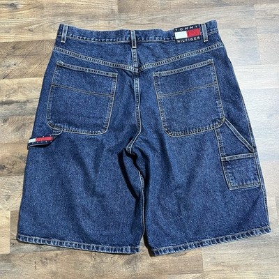 Tommy Hilfiger Tommy Jeans Mens 40 Blue Carpenter Denim Shorts Vintage 90s Y2K