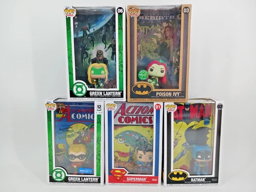 Funko Covers 01 Superman 02 03 Poison Ivy 06 Green Lantern 12 Sealed Lot of 5