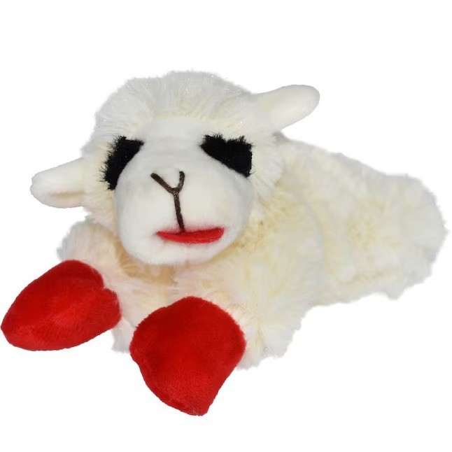 Multipet MP48375 Lamb Chop Dog Toy, Plush 6"