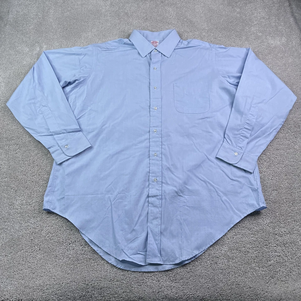 Camisa vintage Brooks Brothers para hombre 17-34 azul manga larga abotonada hecha en EE. UU. Foto 2 de 4