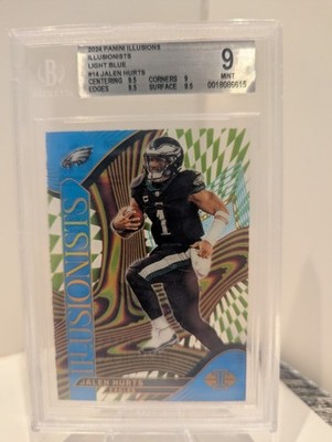 2024 Panini Illusions Illusionists Light Blue #14 Jalen Hurts /299 Eagles BGS 9