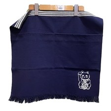 Canvas Work Apron Maneki-neko Cat Pattern Cotton 20x20.5x89"Strap