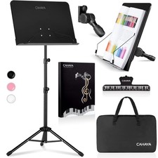CAHAYA Music Stand for Sheet Music - Dual-use Converts to Desktop Stand Porta...