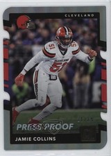 2017 Panini Donruss Press Proof Silver Die-Cut Error 21/25 Jamie Collins #78 ex1