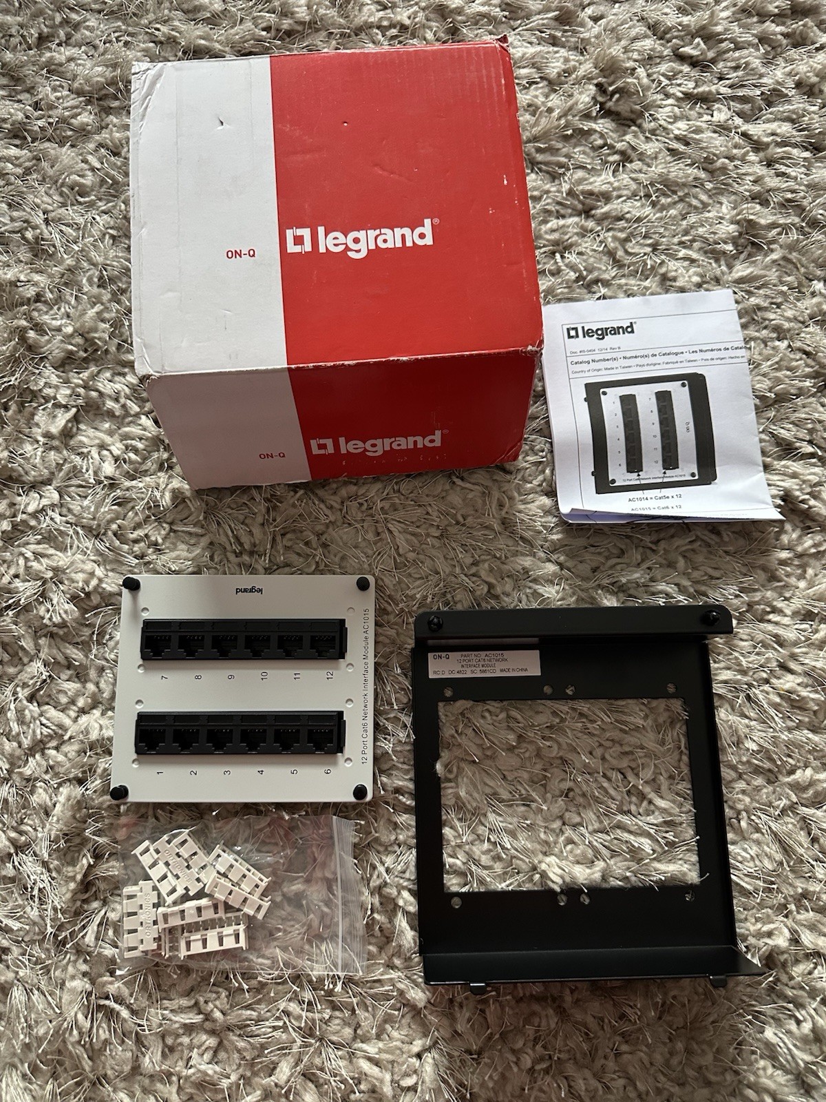 On-Q Legrand | AC1015 | 12-Port Cat6 Network Interface Module