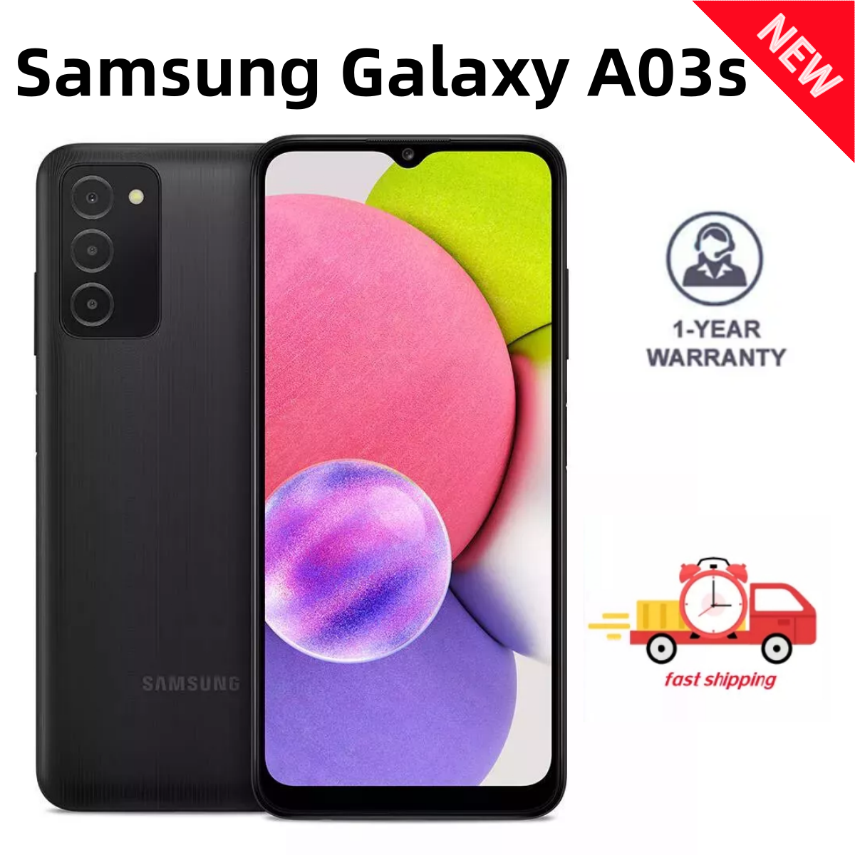 New Samsung Galaxy A03s SM-S135DL 32GB 3GB Unlocked Android