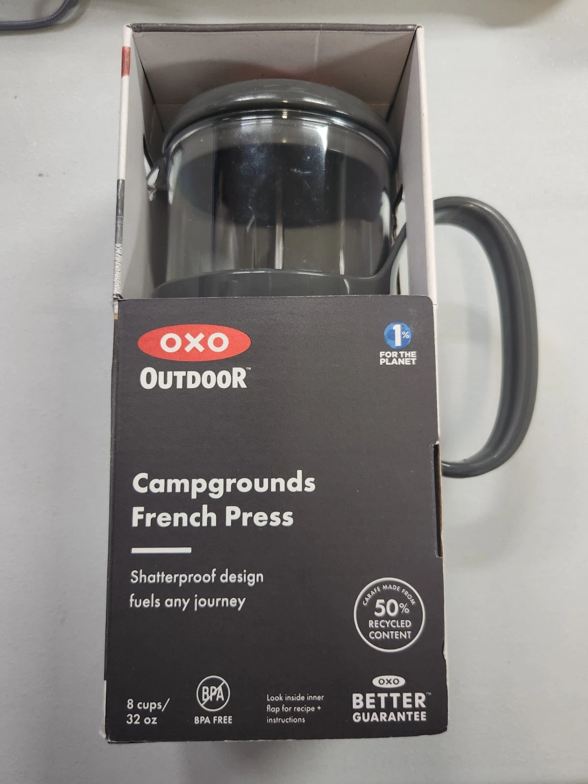 OXO Outdoor Campgrounds Shatterproof French Press 32 oz - New