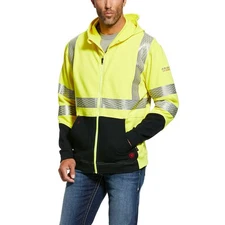 ARIAT 10027912 FR Hi-Vis Full Zip Hoodie,Men's,XL 61RM04