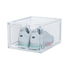 Clear Plastic Stackable Shoe Boxes Size 14 Magnetic Sneaker Containers