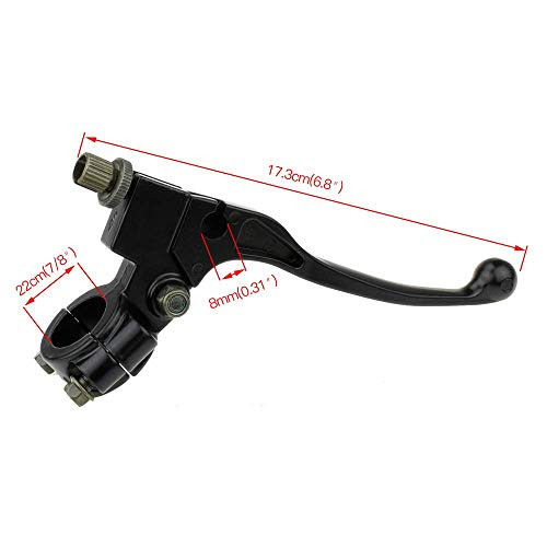 7/8" Universal Motorcycle Black Left Clutch Brake Handle Lever Perch for CRF - Picture 6 of 7