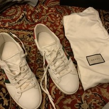 GUCCI Ace Herrensneaker mit Biene Größe 11 deutsch 43 weiß  mit Beutel 