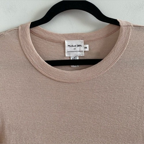 Michael Stars For Anthropologie Pink Short Sleeve Tee One Size *FLAWS* - Picture 2 of 9