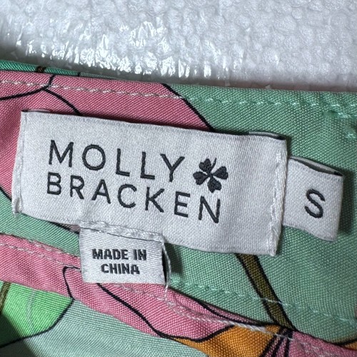 Molly Bracken Damengröße Small tropische Blumen Cabana Bay plissierte Shorts mit Gürtel - Bild 2 von 11
