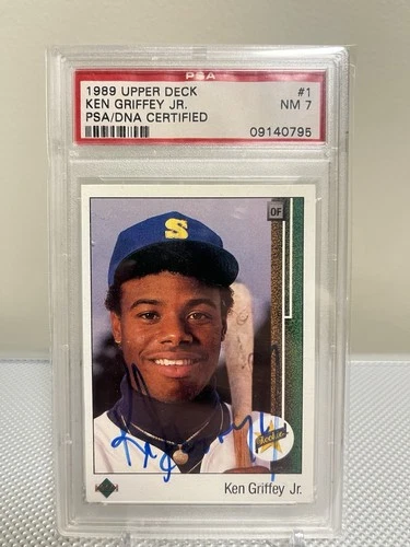HOLY GRAIL 1989 Upper Deck Ken Griffey Jr. ROOKIE YEAR/EARLY YEAR Auto PSA 7