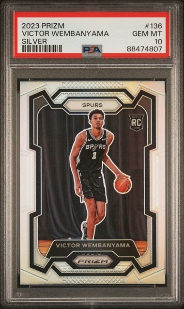 #537 -PSA 10 2023 PRIZM VICTOR WEMBANYAMA SILVER [10/22 BRG]