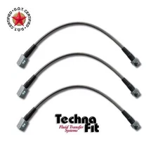 For 84-91 Jeep Grand Wagoneer Front + Rear Techna-Fit Stainless Steel Brake Line