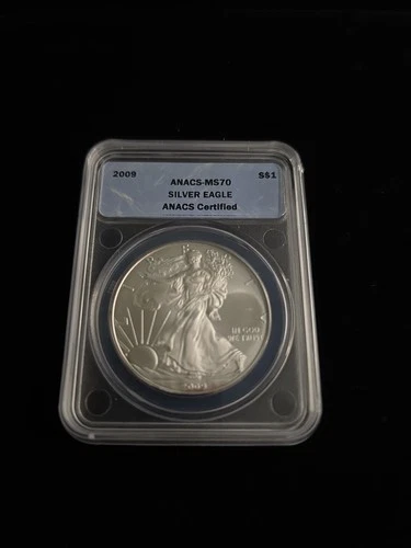 2009 American Silver Eagle ANACS MS70 .999