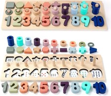 Toddler Montessori Toys Learning Number, Counting, Math, Stacking Fun Activities