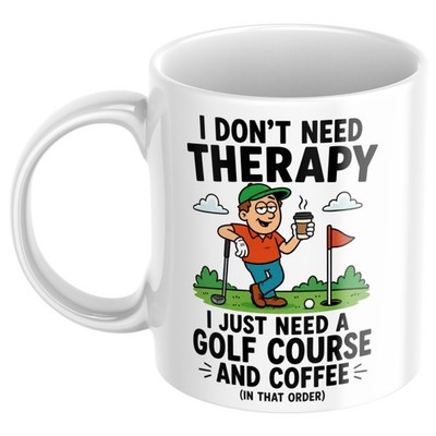 Lustiges Golf Geschenk für Papa Golfer Ihn Mann Freund braucht keine Therapie Vatertag