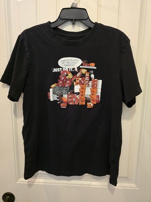 Nike Mens Black Tshirt ''WHAT DO YOU MEAN BY ''TOO MANY SNEAKERS?'' Med Shoe Boxes
