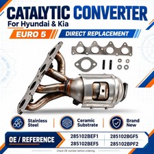Catalytic Converter + Fitting Kit for Hyundai Accent i20 i30 i40 ix20 ix35 Kia