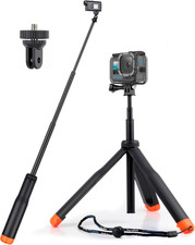 GEPULY 9''-27''Waterproof Selfie Stick Floating Hand Grip for GoPro Hero 13 12 1