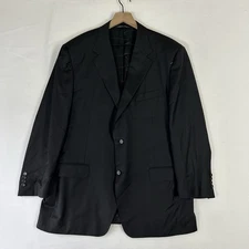 Canali Men’s 46 Blazer Black Wool 2 Button Sport Coat Made in Italy