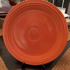1936 Vintage RED ORANGE FIESTA PLATE RADIOACTIVE RED ORANGE GLAZE DINNER PLATE