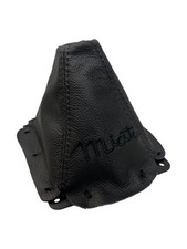 For 1998 - 2005 Mazda Miata Mx5 Mx-5 Shift Boot Black Stitching Genuine Leather