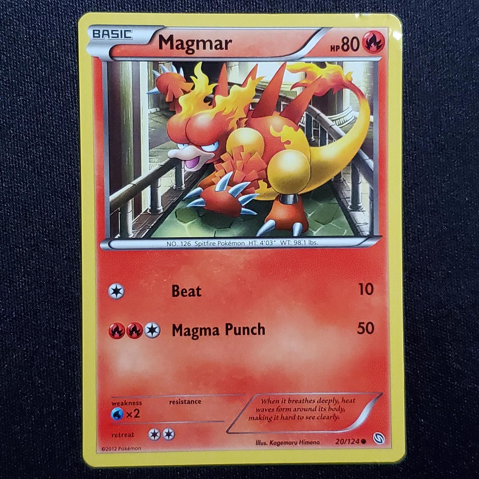 Magmar 20/124 Common Dragons Exalted Pokemon Damaged