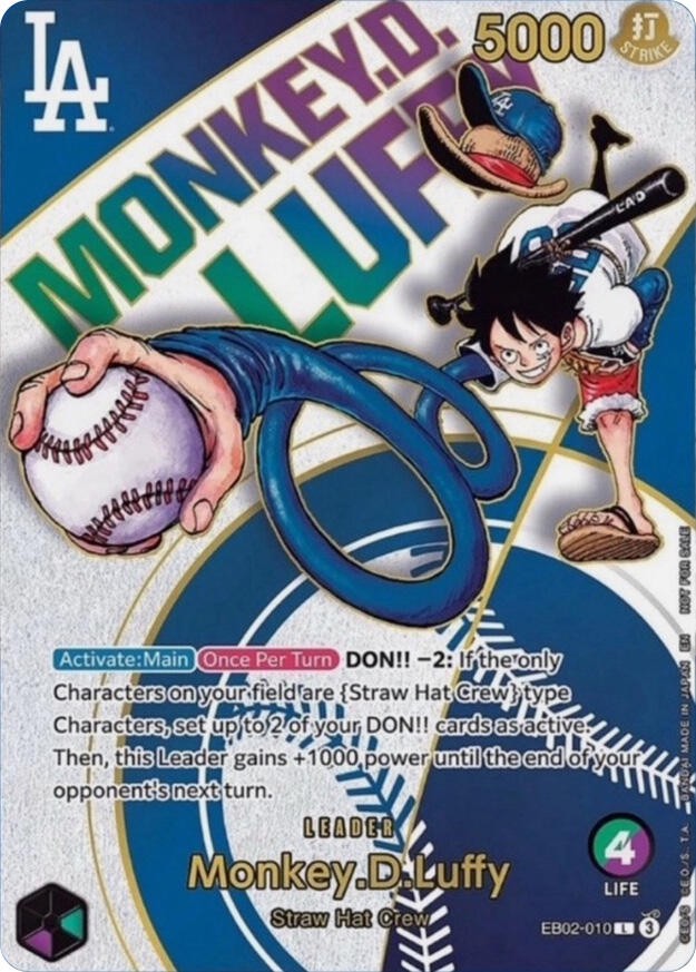 Monkey.D.Luffy (010) (Dodgers x ONE PIECE) EB02-010 One
