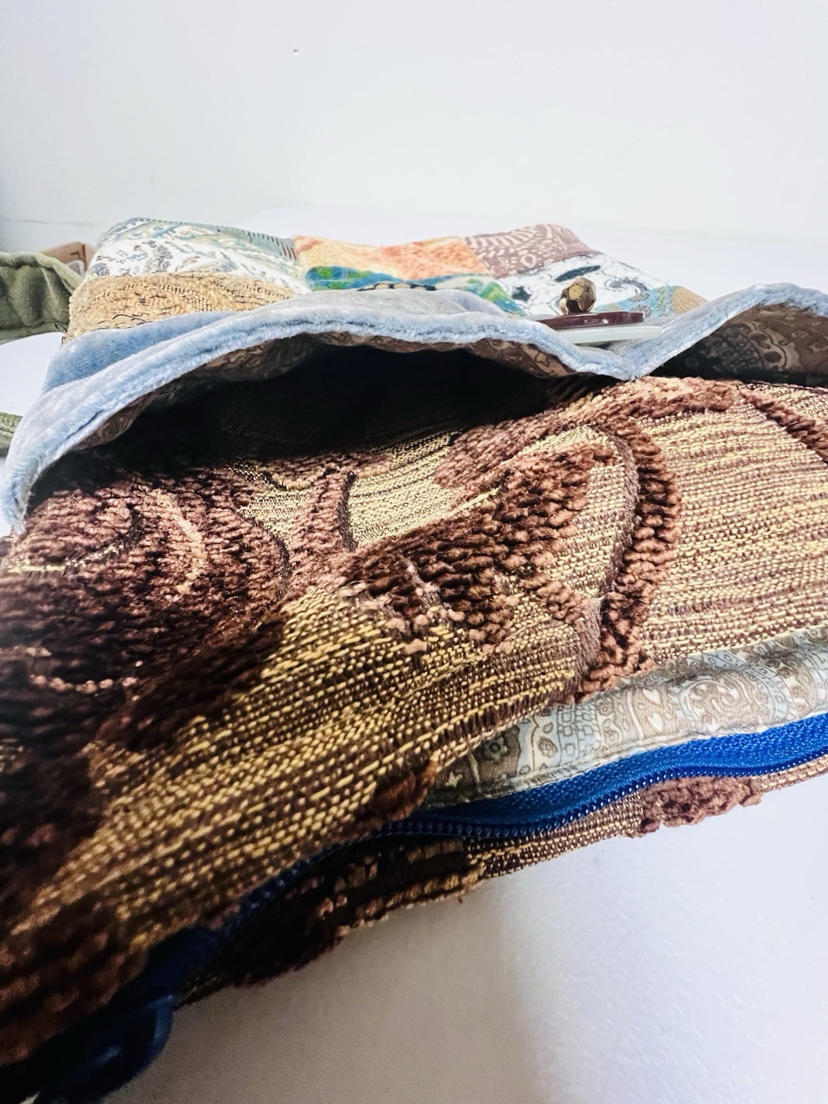 Handmade Tapestry Patchwork Quilted Crossbody Pur… - image 10