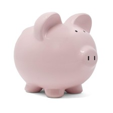 Child to Cherish Ceramic Piggy Bank, Pink