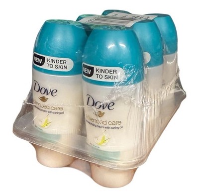 DOVE Antiperspirant Roll-on pear & aloe Vera  ''Go Fresh 0 Alcohol 48h -Pack 6