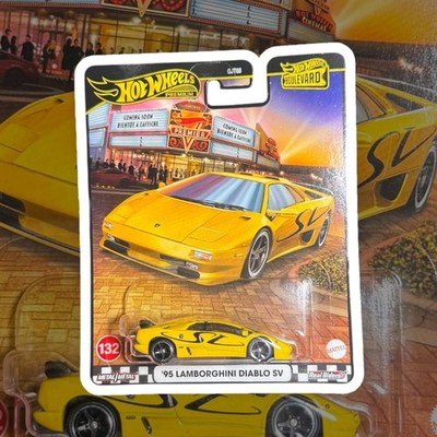 Hot Wheels Boulevard #132  95 Lamborghini Diablo SV Yellow Real Riders GJT68