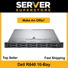 Dell PowerEdge R640 Server 2x Gold 6132 28 Cores H730P 32GB 2x 240GB SSD rails