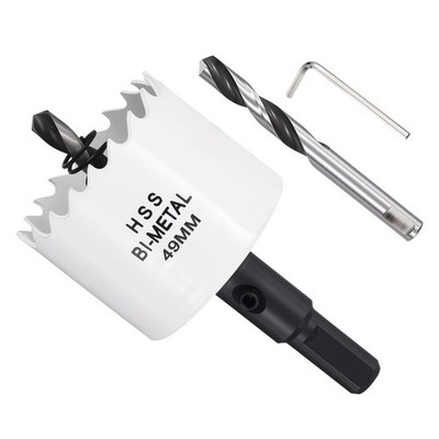 METALLIXITY Bi-Metal Hole Saw 1-15/16'', M42 HSS 49mm (1-15/16''), White