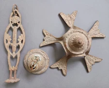 Antique Vintage Art Deco Cast Iron Chandelier Parts, Center Hanger Ceiling Mount